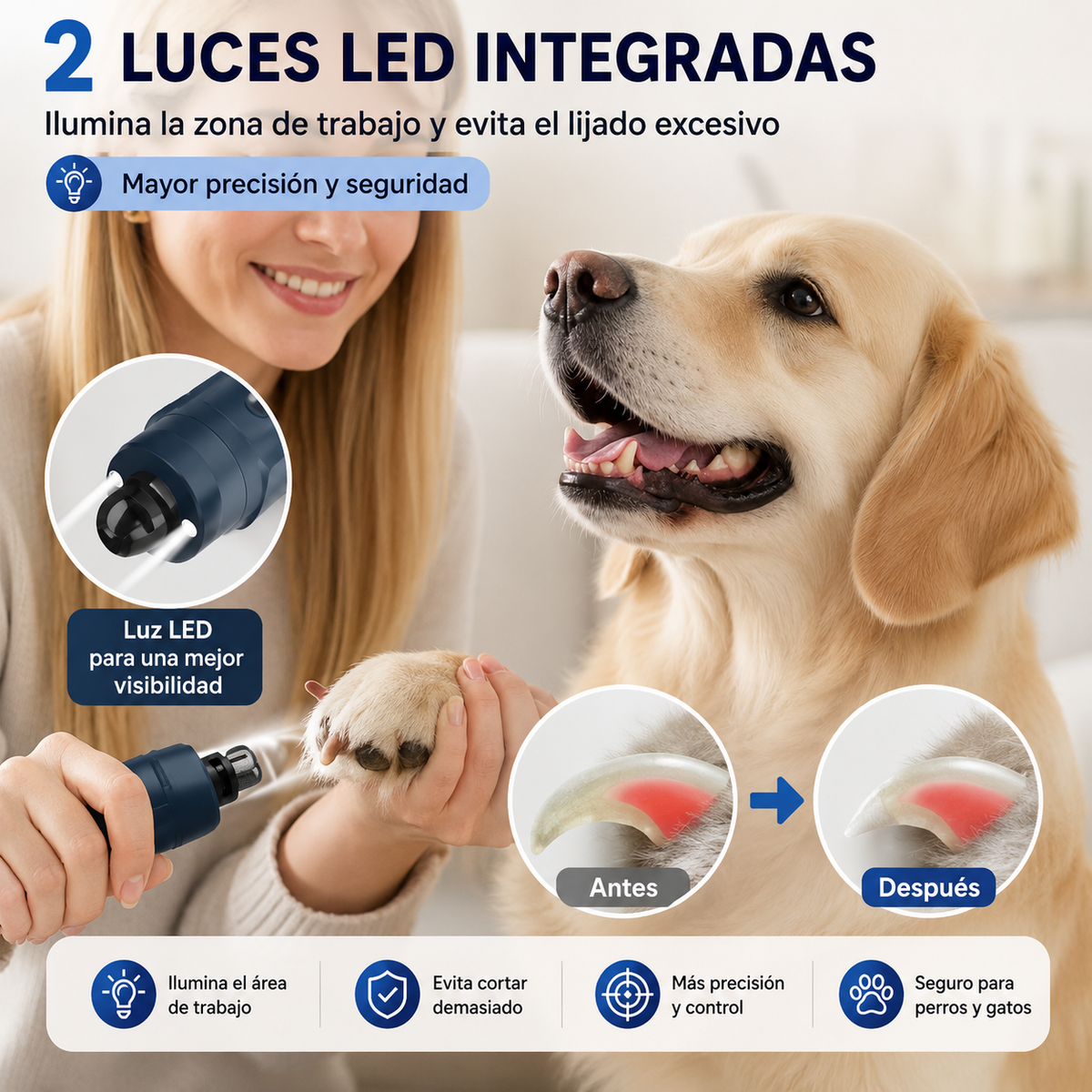 Cortaúñas Eléctrico para Perros